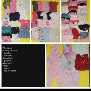 Lot of infant girl clothes